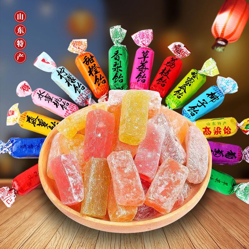 正宗山东特产高粱饴Q弹拉丝多口味水果软糖喜糖零食年货整箱批发