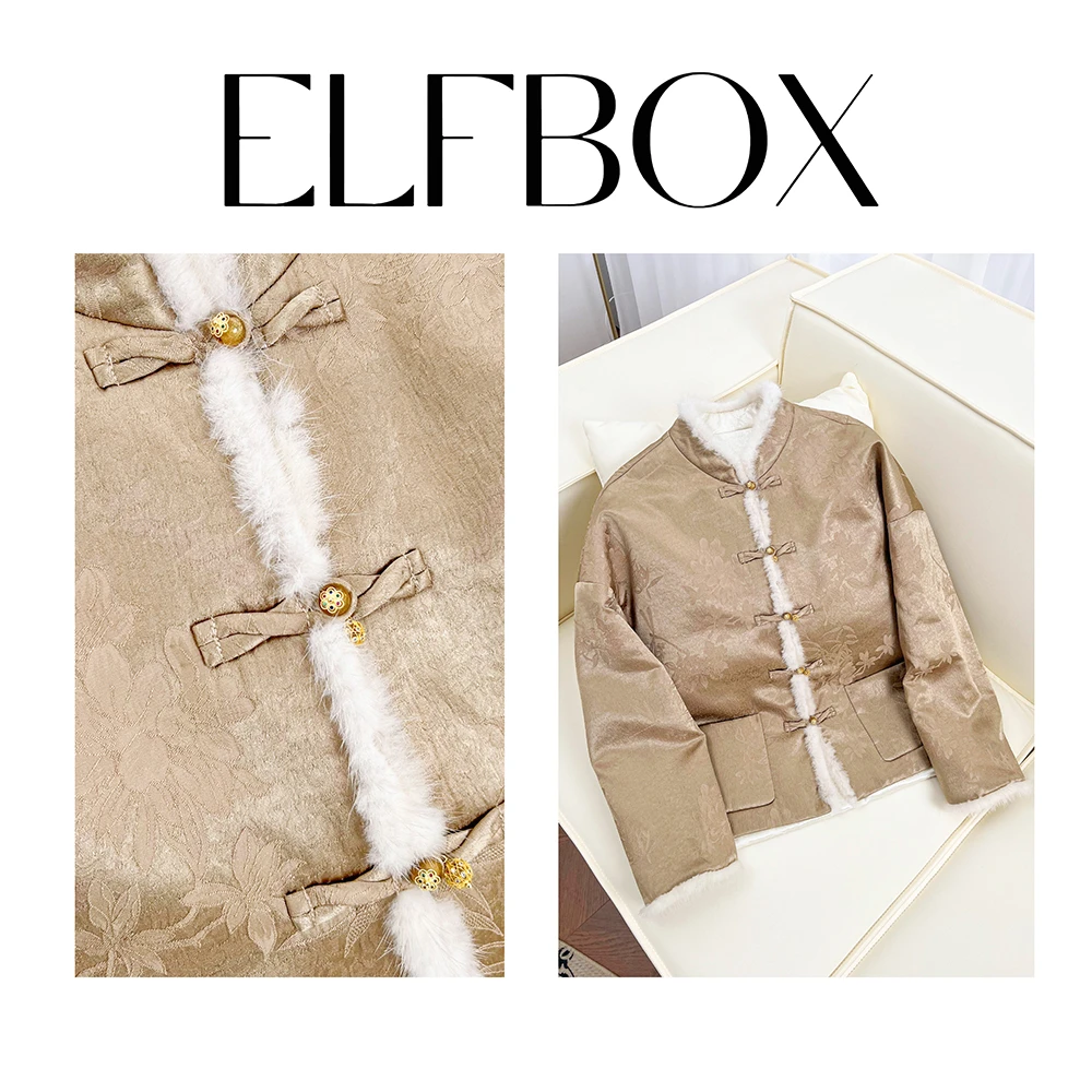 《晓君定制》2973时尚冬季气质新中式显瘦中国风复古棉服