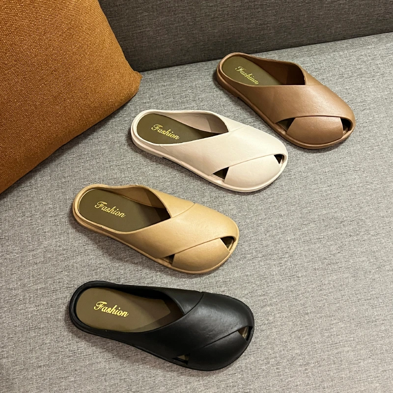 2024..新款夏季百搭388半拖时尚外穿小香风女鞋