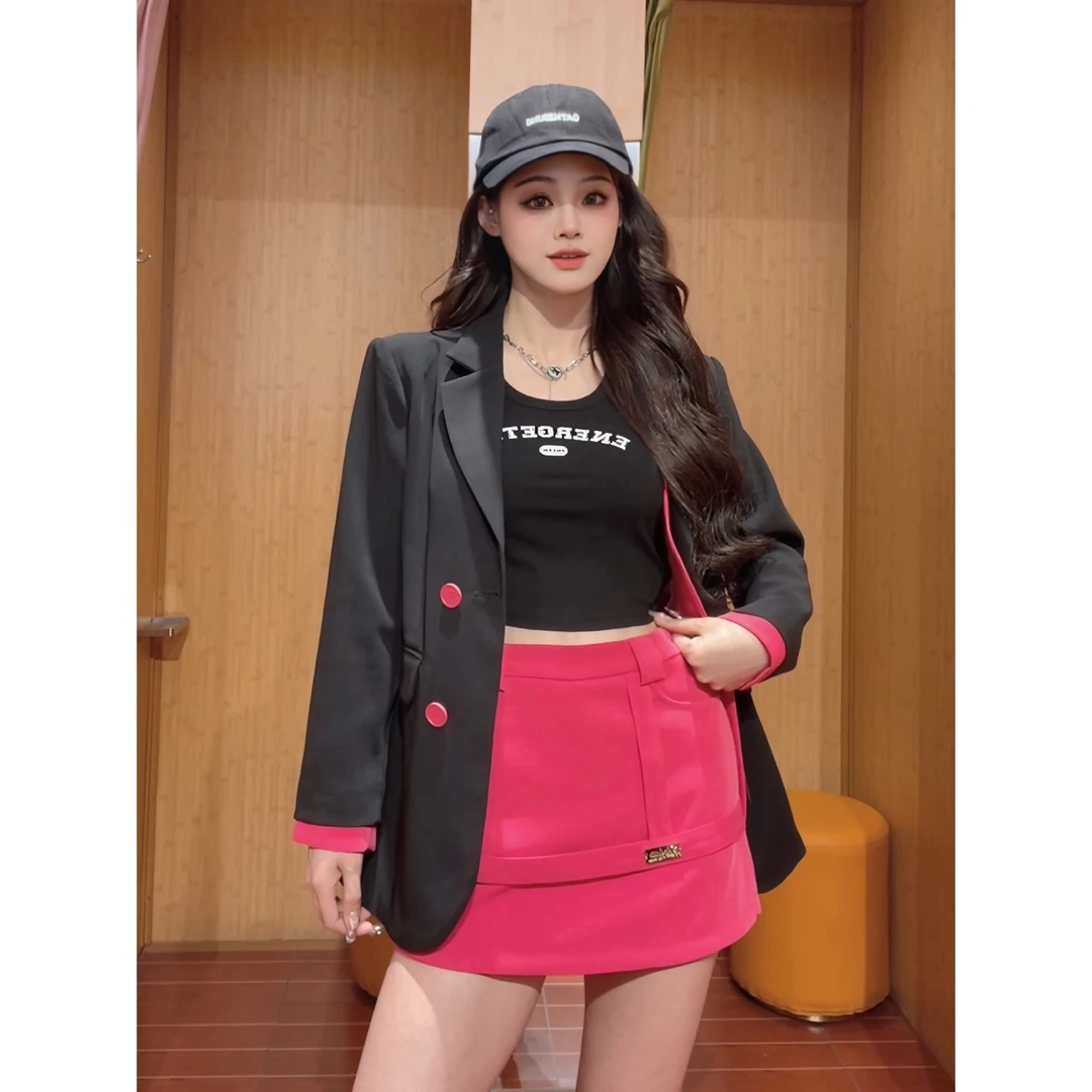 IEF/爱依服2025秋季新款时尚复古撞色设计高级感别致上下套裙