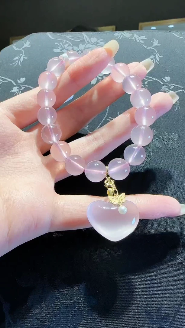 【闪购商品】水晶手串未镶嵌水晶爱心手串