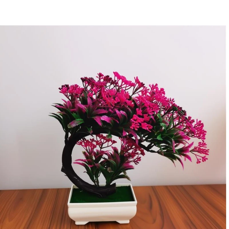 假花孔雀树盆景拍照道具家居装饰植物摆件客厅酒柜玄关创意装饰品