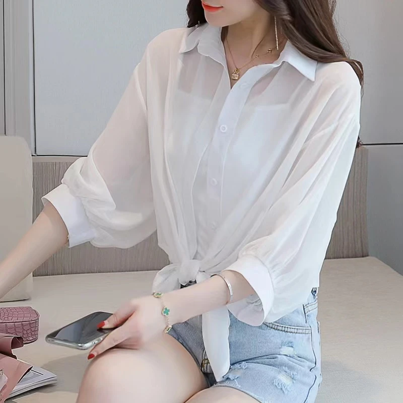 W730配吊带裙子的小披肩外搭开衫女短款雪纺衬衫防晒上衣外套薄款