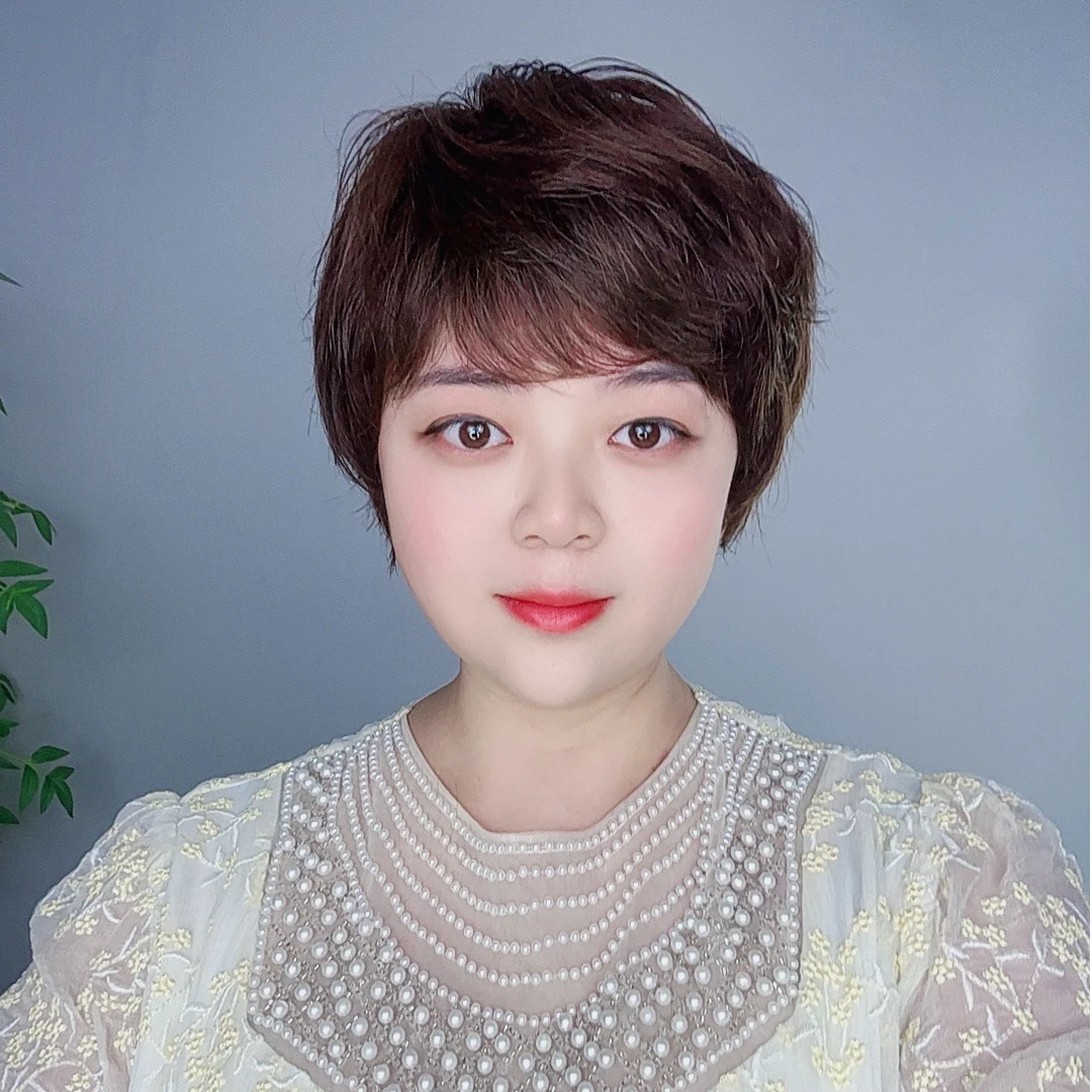 【云朵系列】夏季轻薄遮白发增发量全真发短发纹理头套