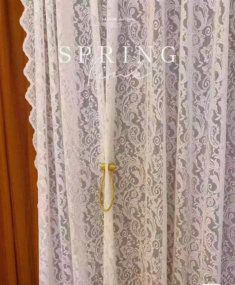 新号上样福利精编蕾丝不加工纱帘长期有货