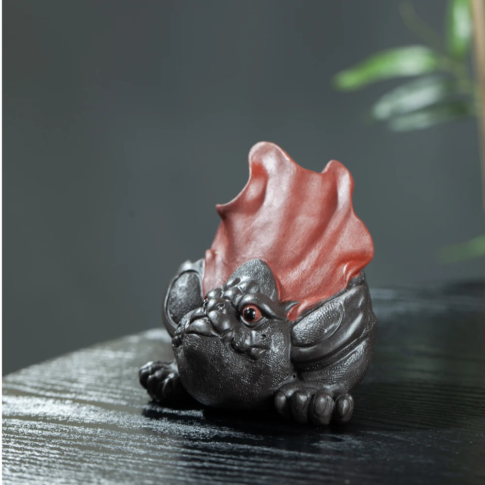 宜兴精品紫砂金蟾天降横蟾手工制作高档家用收藏可养