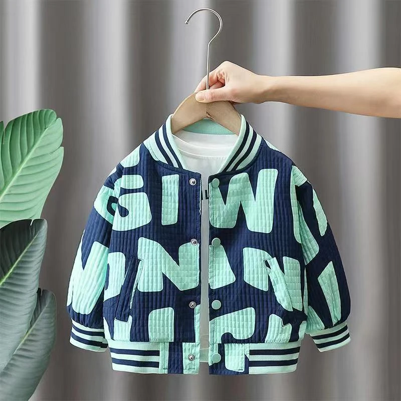 ｛渐变丁达尔风｝男童棒球服外套春款2025新款儿童夹克春季时髦上衣