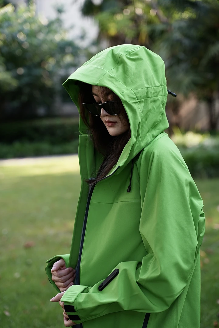 高端全压胶！户外三防立体剪裁连帽冲锋衣夹克14909