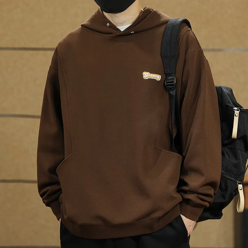 重磅美式潮牌连帽卫衣男秋冬款加绒衣服新款长袖大码百搭外套