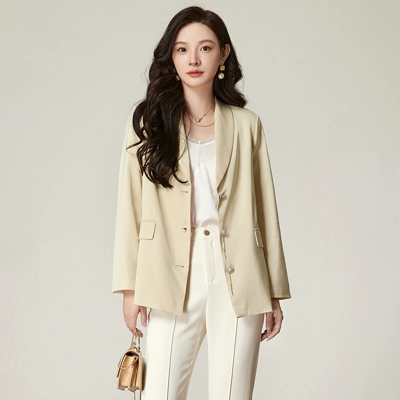 43KF0K0004知性优雅系腰带上衣单排扣外套女