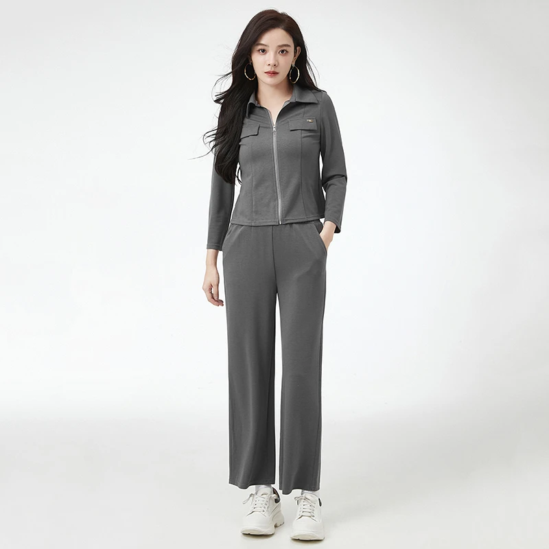 长袖上衣+长裤两件套装专柜折扣女装43HH0U0007