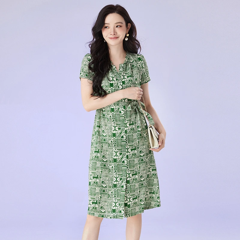 A379洋气高级感中裙连衣裙专柜折扣女装42HH0A0379