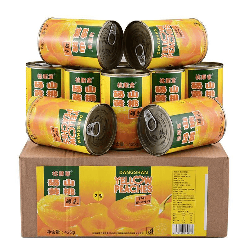囧仙子 糖水黄桃罐头罐装砀山特产新鲜水果罐头烘焙专用笋1g