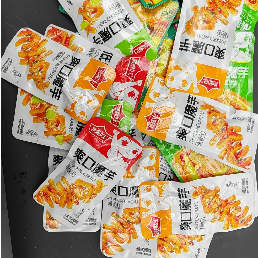 嘴女王爽口魔芋爽包香辣味毛肚小包装办公室辣味解馋休闲零食0g笋