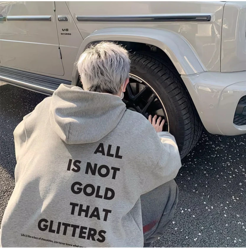 300斤大码男士秋冬季连帽宽松加绒长袖加厚韩版外衣男款卫衣美式