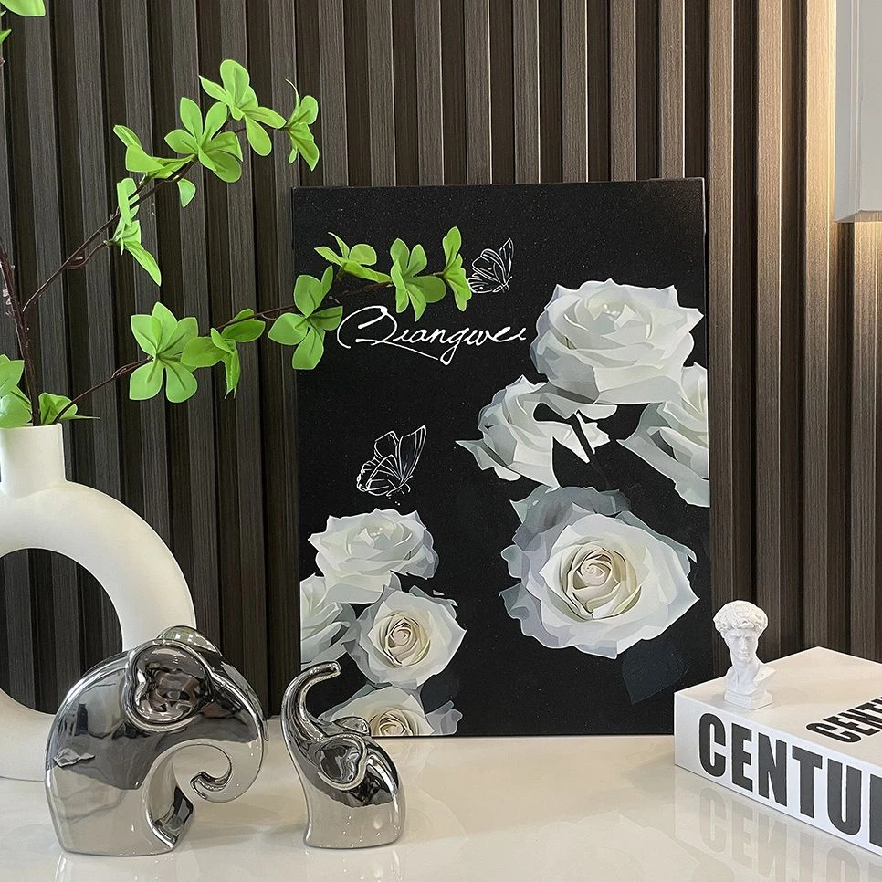 北欧ins高级装饰画客厅高级感挂画桌面衣帽间时尚简约黑白摆件