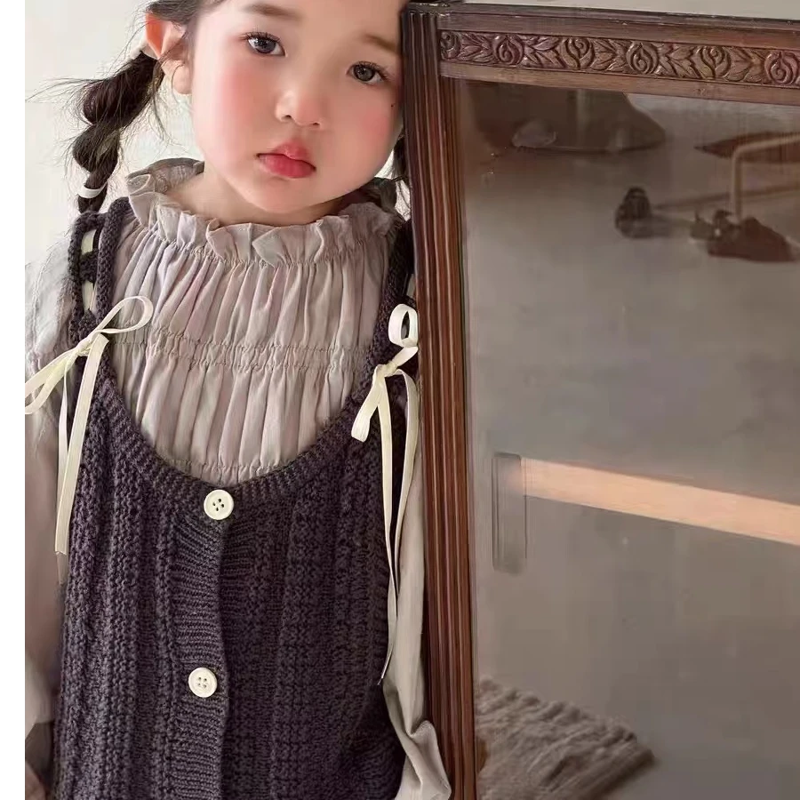春秋【现货】8206女童秋季韩版时尚三件套套装百搭女童秋装
