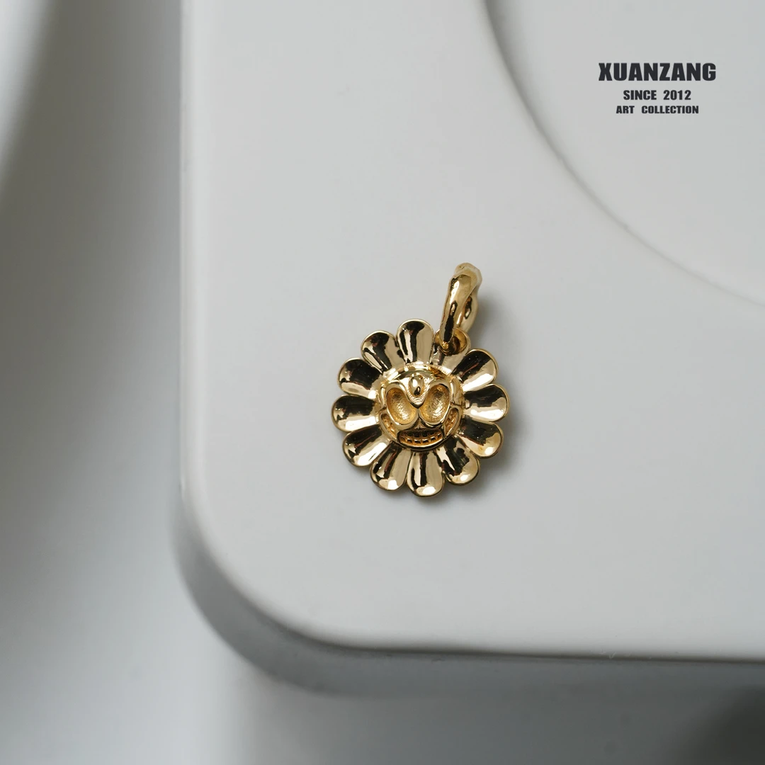 【玄藏】欢喜 金版太阳花侧挂 22K黄 602HXZW0068