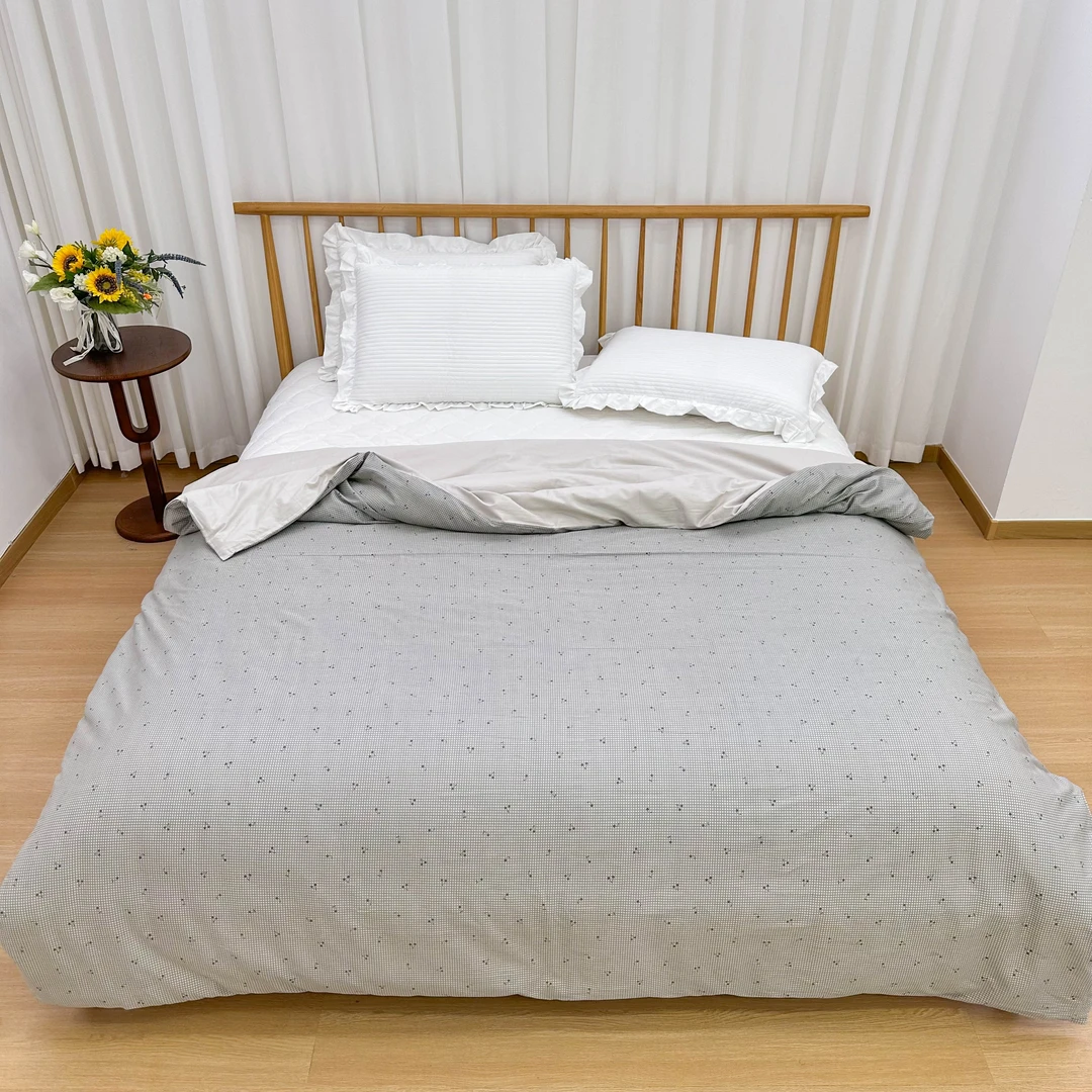 2-【斜纹被罩】精梳棉全棉斜纹印花被罩一条
