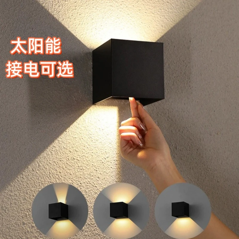 户外壁灯防水楼梯感应灯室外庭院门口洗墙灯花园阳台别墅氛围墙灯