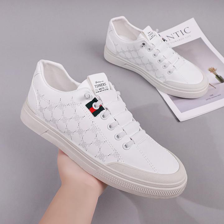 休闲男鞋2024秋季新款小白鞋男高级感休闲百搭一脚蹬韩版软底板鞋