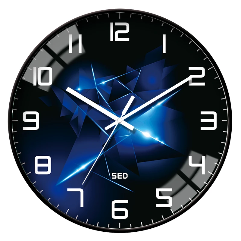 创意装饰钟表挂钟客厅家用大气卧室时尚几何静音挂墙简约石英钟