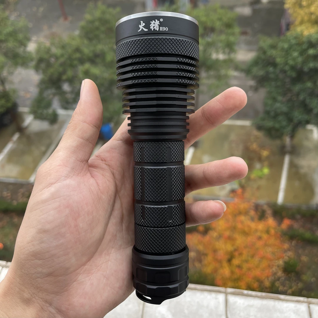 火猪强光手电筒远射便携式可头戴强光手电筒三档爆闪