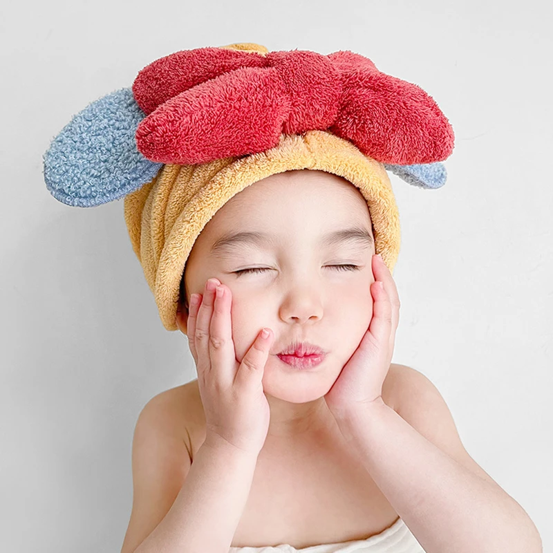 儿童干发帽女童超强速干吸水可爱浴帽新款洗擦头包头宝宝毛巾浴帽