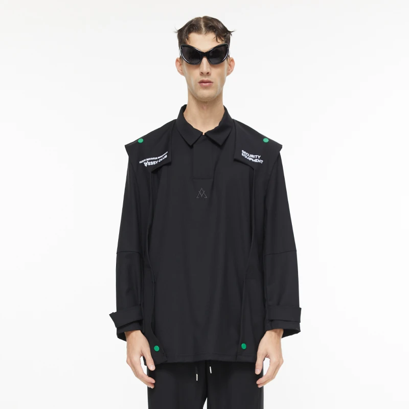 VESSY CLUB2023ss品牌第一季未来感设计师概念款拼接可拆卸上衣