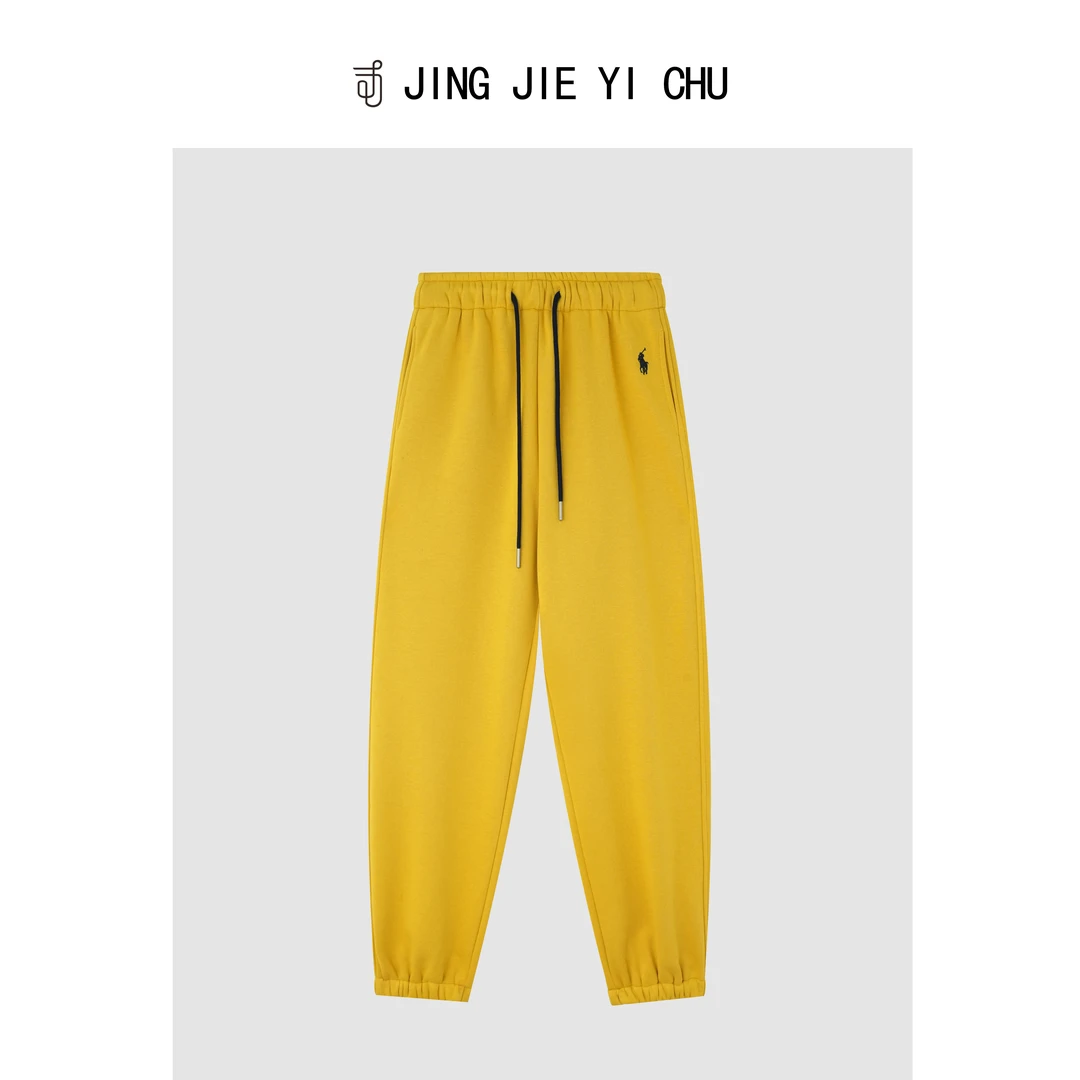 静姐 【澳粒绒雪地卫裤】~新款松紧脚口刺绣休闲运动卫裤241031