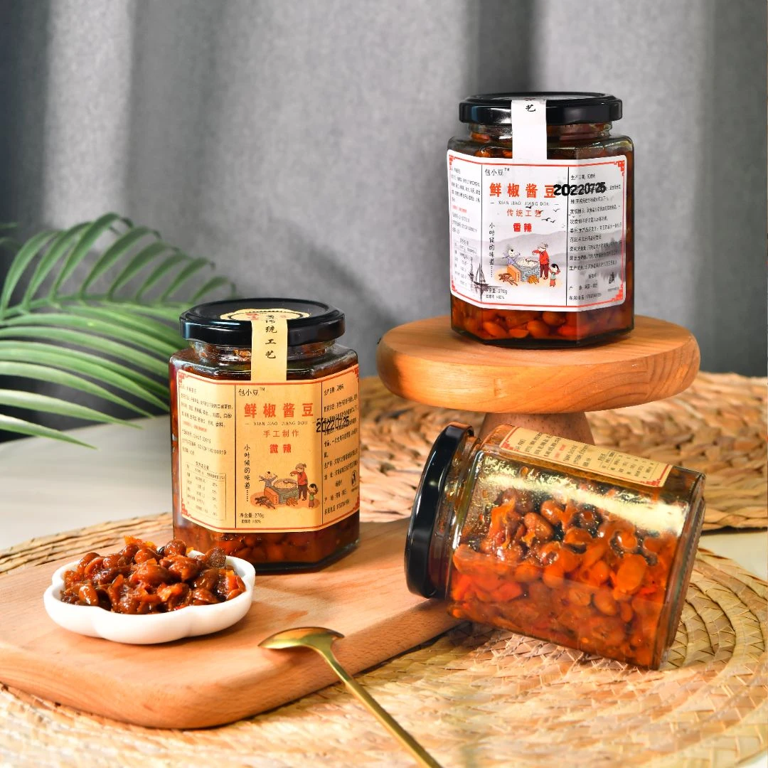 【破损包赔】手工熬制鲜椒油豆（放冰箱冷藏保存）秘制即食