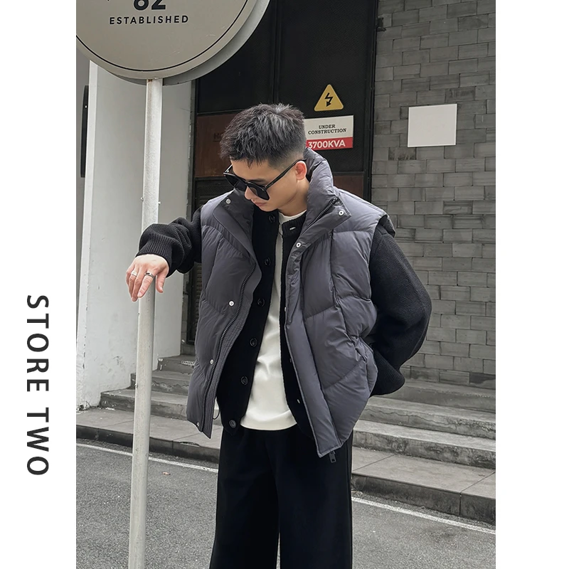 【二掌柜】黑标 90白鸭绒 云朵蓬松立体裁剪龟背立领羽绒马甲外套