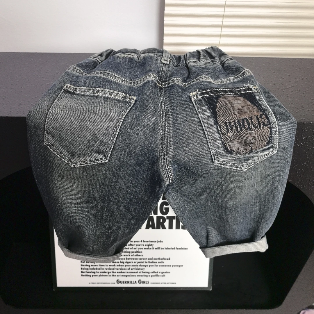 儿童2024春秋款炸街男童女童宽松休闲百搭韩版中小童牛仔长裤宝宝