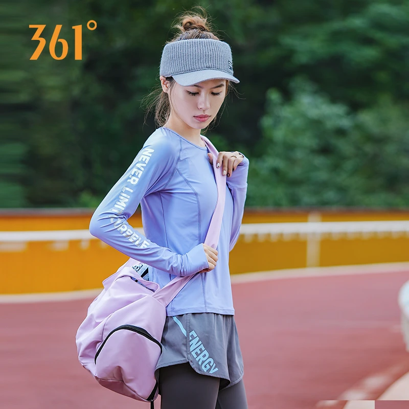 361°瑜伽服女春秋晨跑步运动上衣健身外穿T恤专业训练套头长袖
