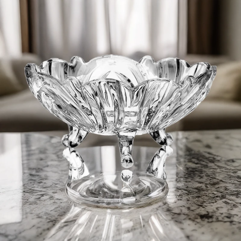 【包邮】玻璃水果盘家用高品质1200ML大号个性加厚实用果盘