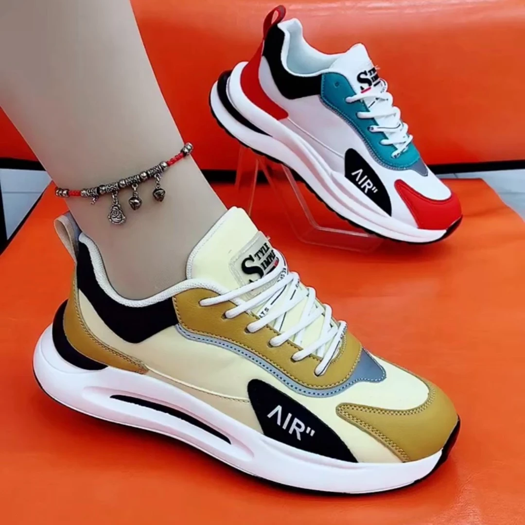 运动鞋女2024春秋新款男女情侣百搭华夫老爹鞋轻便防滑学生跑步鞋