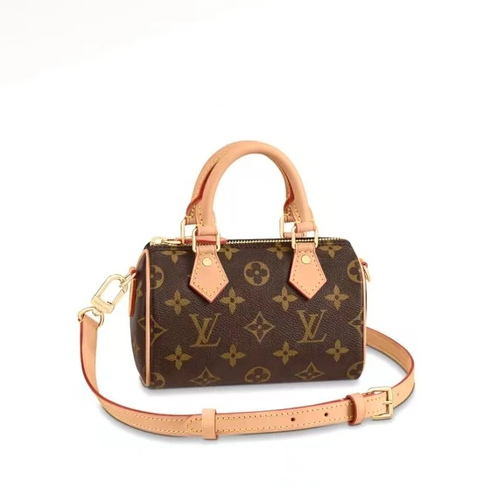 99新 LouisVuitton/路易威登  Speedy NANO  单肩 老花 枕头包