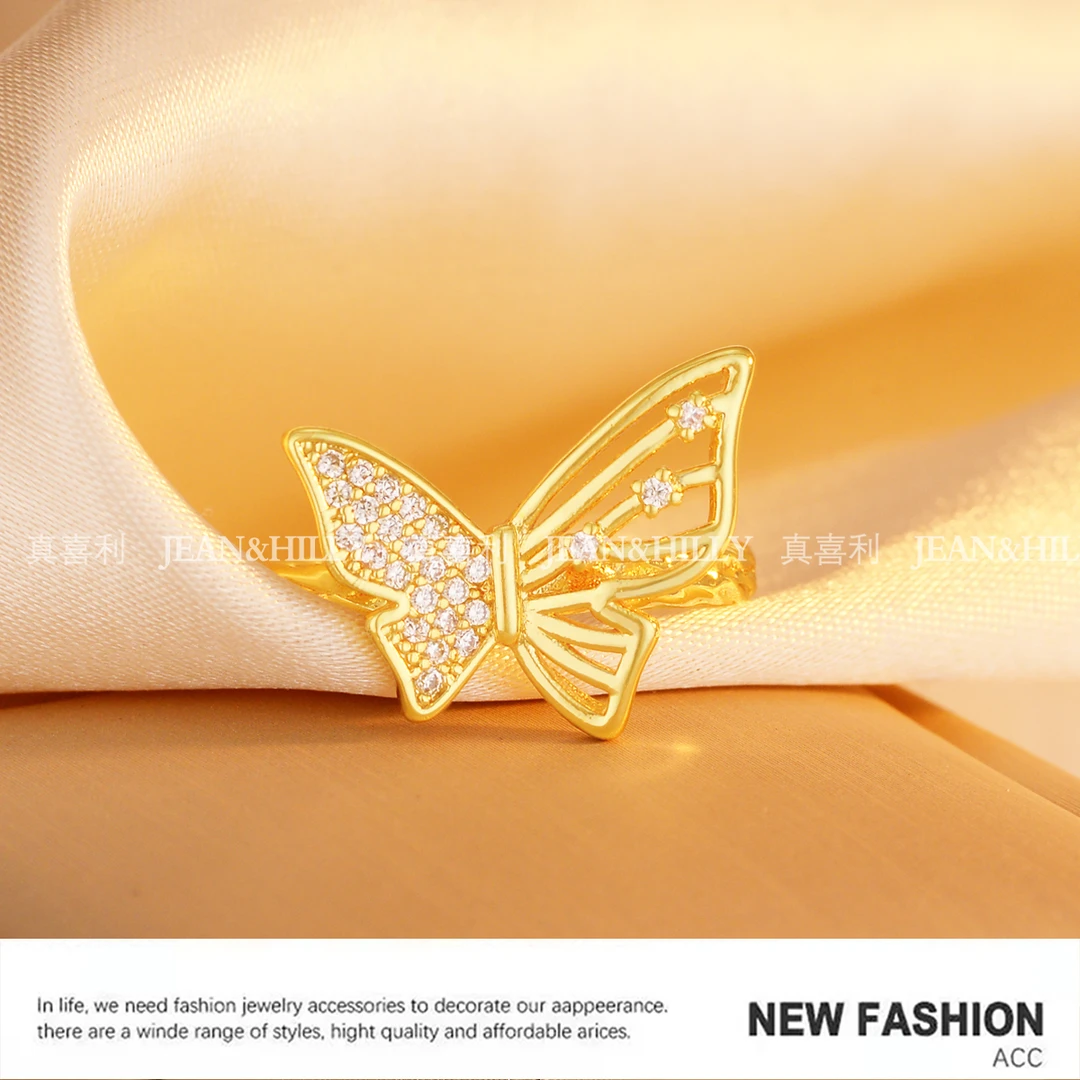 3号 真喜利【镂空蝴蝶】新款蝴蝶戒指 原创小众设计 轻奢百搭不撞款