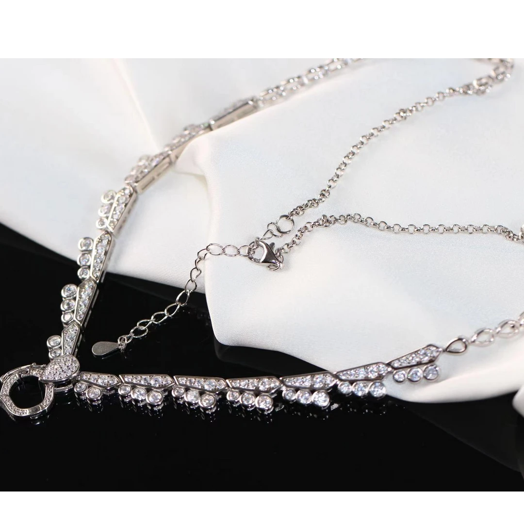 链子925银 s925纯银百搭锁骨链项链裸链女无吊坠素链万能时尚饰品