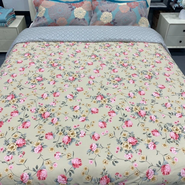 简约花语 香槟玫瑰被罩斜纹棉