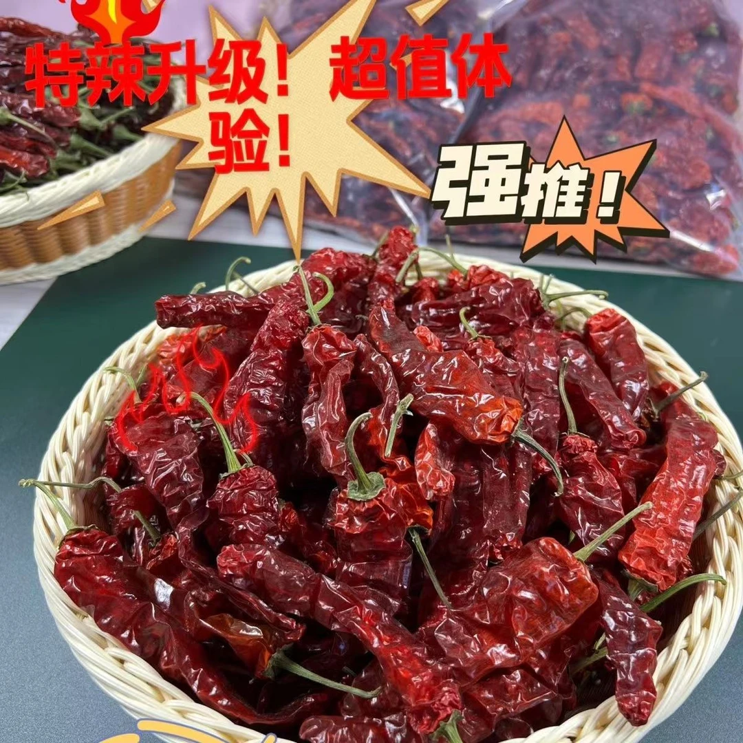 安徽会龙小皱皮辣椒薄皮特辣香辣红邹皮辣椒干辣椒辣椒油专用