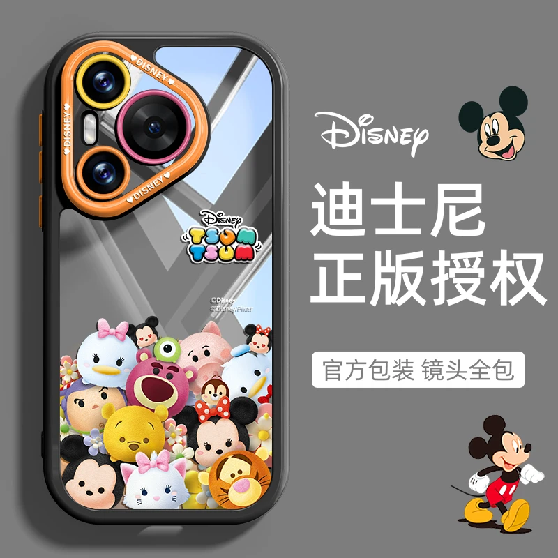 迪士尼适用华为pura80pro+手机壳透明新款P80卡通全包70情侣ultra