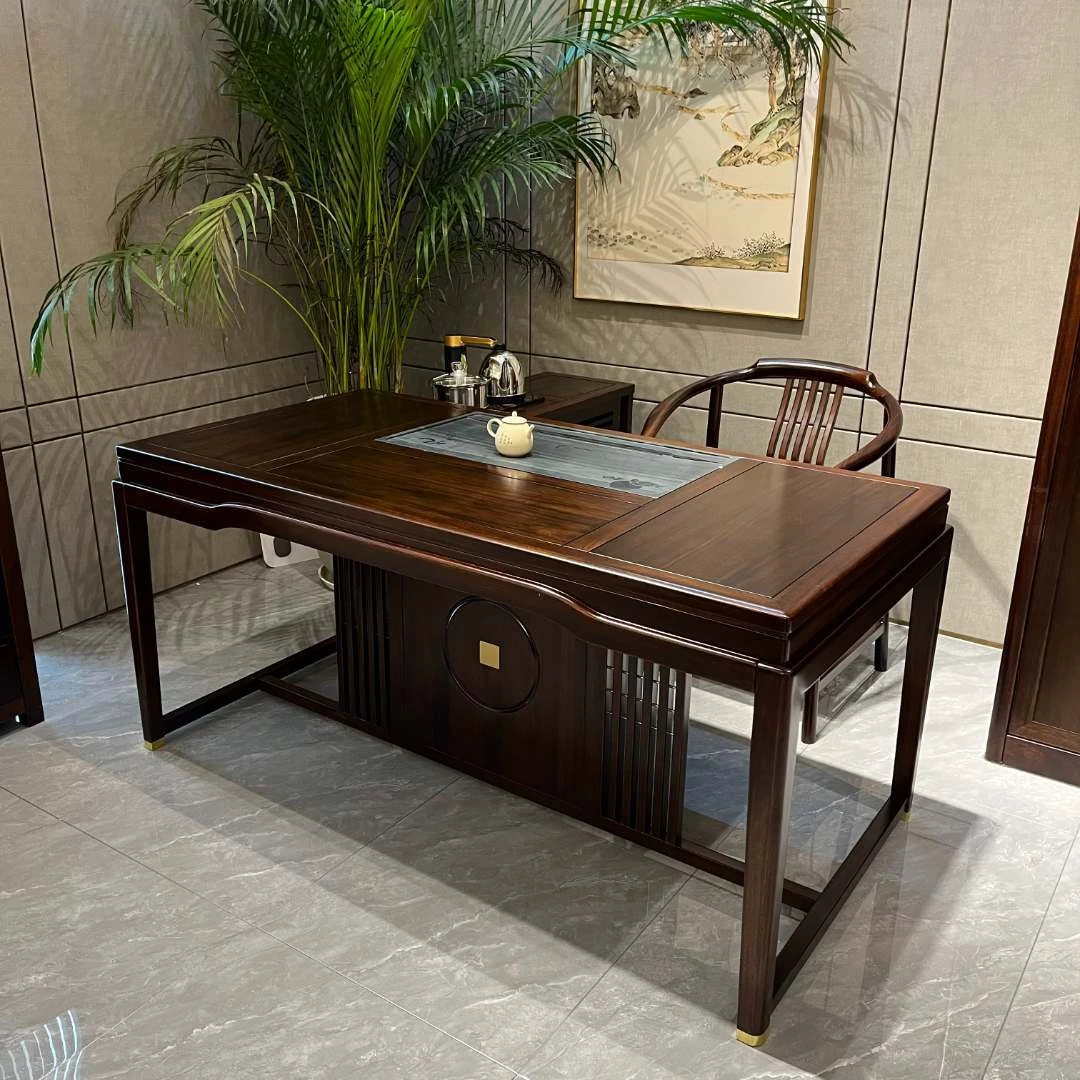 Y601#高端新中式乌金木茶台茶桌家用茶室禅意泡茶桌 1580*790*750