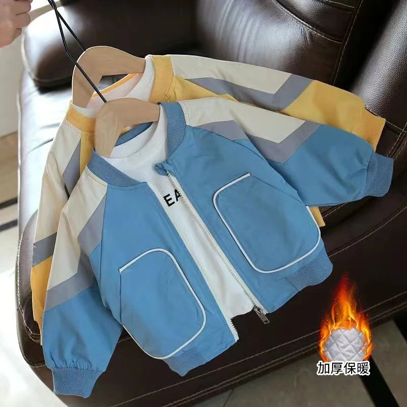 男童秋冬外套韩版儿童洋气夹克衫宝宝上衣小童装婴儿休闲运动服潮