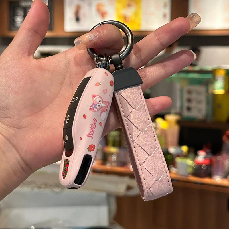 适用保时捷钥匙壳玲娜贝儿卡宴macan718帕拉梅拉911taycan钥匙扣