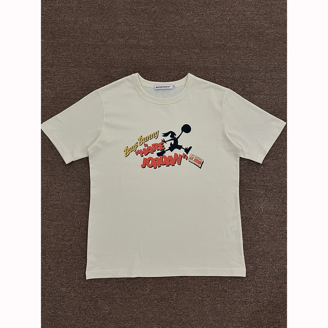 19studio WAYNEPRINCE 小众款创意趣味英文兔子印花短袖圆领T恤