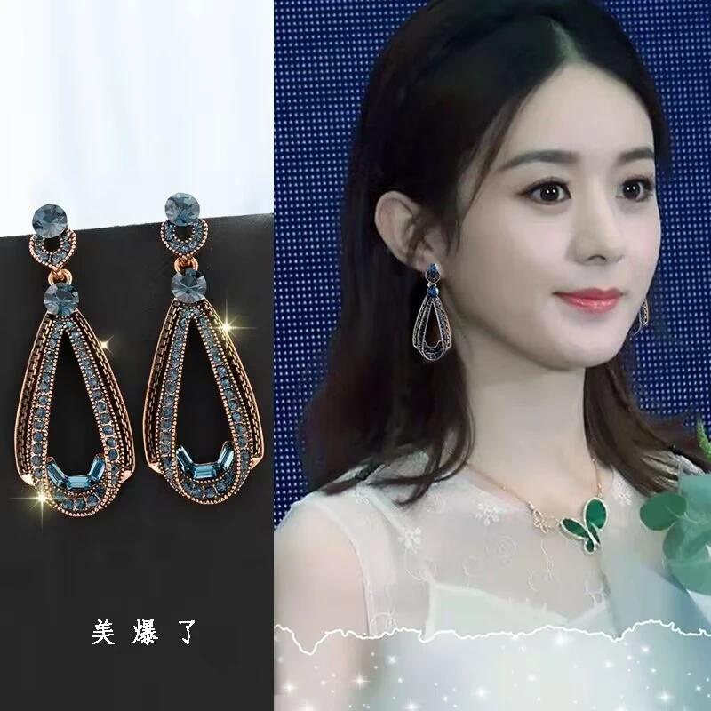 铜合金耳饰 2025款高级感高端耳环长款洋气耳钉水滴耳坠女耳坠