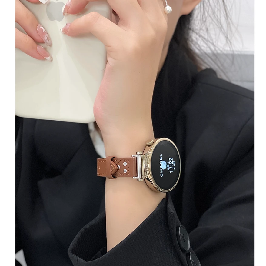 适用华为gt4手表表带gt3pro4pro新款watch3pro牛皮GT2pro柳钉41mm