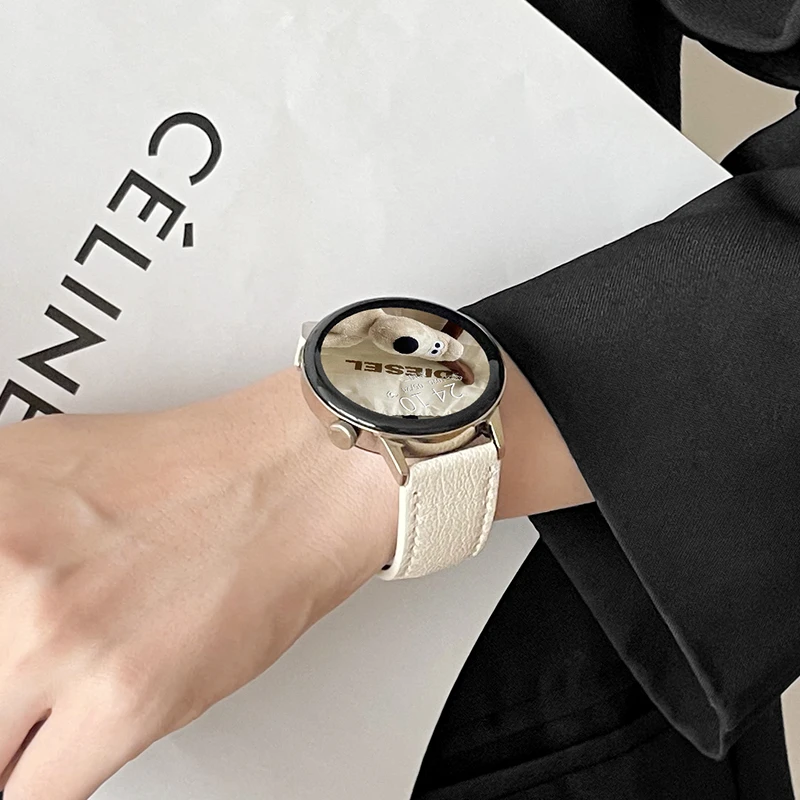 适用华为gt3表带新款gt5真皮质磁吸扣watchgt4手表watch3pro/4pro