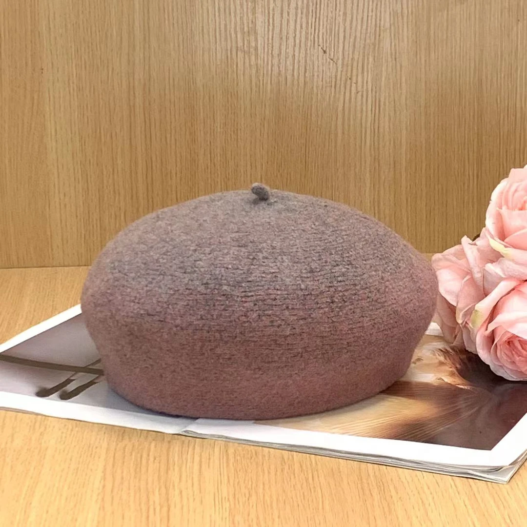 916号 时尚渐变新款百搭款女士针织编织贝雷帽